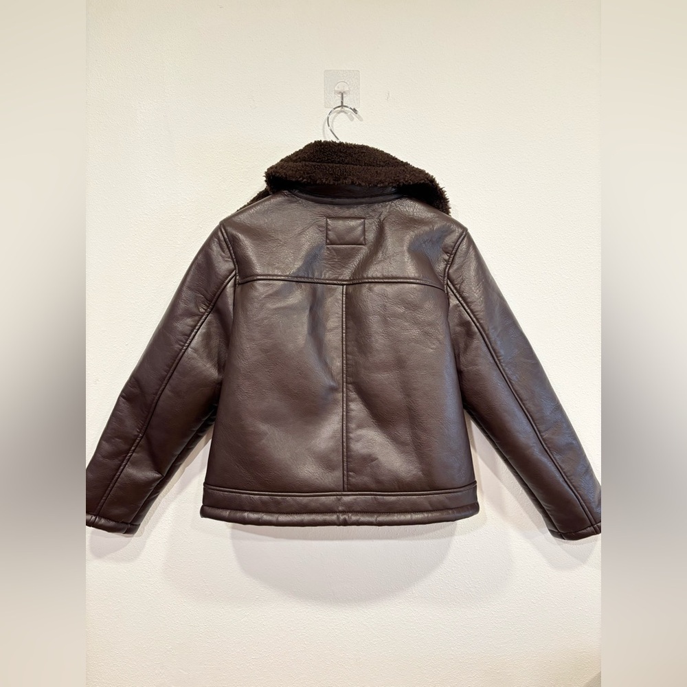 🐻 bearpaw — faux leather sherpa lined aviator jacket 🐻 - Picture 3 of 4
